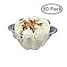 Plastic Ice Cream Bowls Ice Cream Cups Containers Clear Plastic Disposable Dessert Bowls Disposable Ice Cream Sundae Bowls with Flower Shape,60 Pack