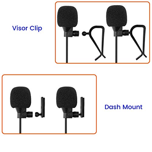 Car Microphone 3.5mm, Car Radio Mic Replacement for Pioneer Kenwood