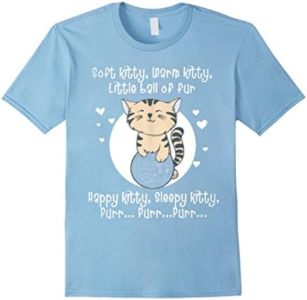 "Soft Kitty Warm Kitty Happy Kitty Sleepy Kitty" T-shirts - Male Medium - Baby Blue
