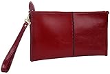 YALUXE Women's Large Capacity Leather Wristlet Clutch with Shoulder Chain Fit Samsung Note 4 / IPhone 6 Plus