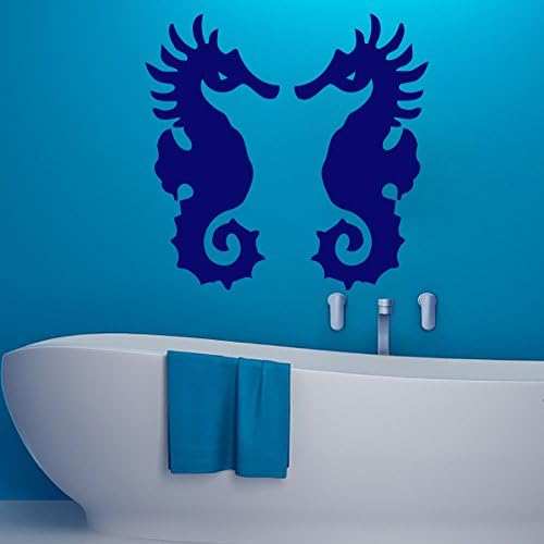 Wall Decals Seahorse Decal Vinyl Sticker Sea Horse Fish Bathroom Bathroom Shower Nursery Bedroom Home Decor Art Murals MN154