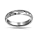 Bling Jewelry Couples Multi Faceted Prism Cut Titanium Wedding Band Rings for Men for Women Silver Tone Comfort Fit 4MM