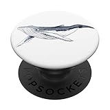 Baby Humpback whale watercolor PopSockets Grip and
