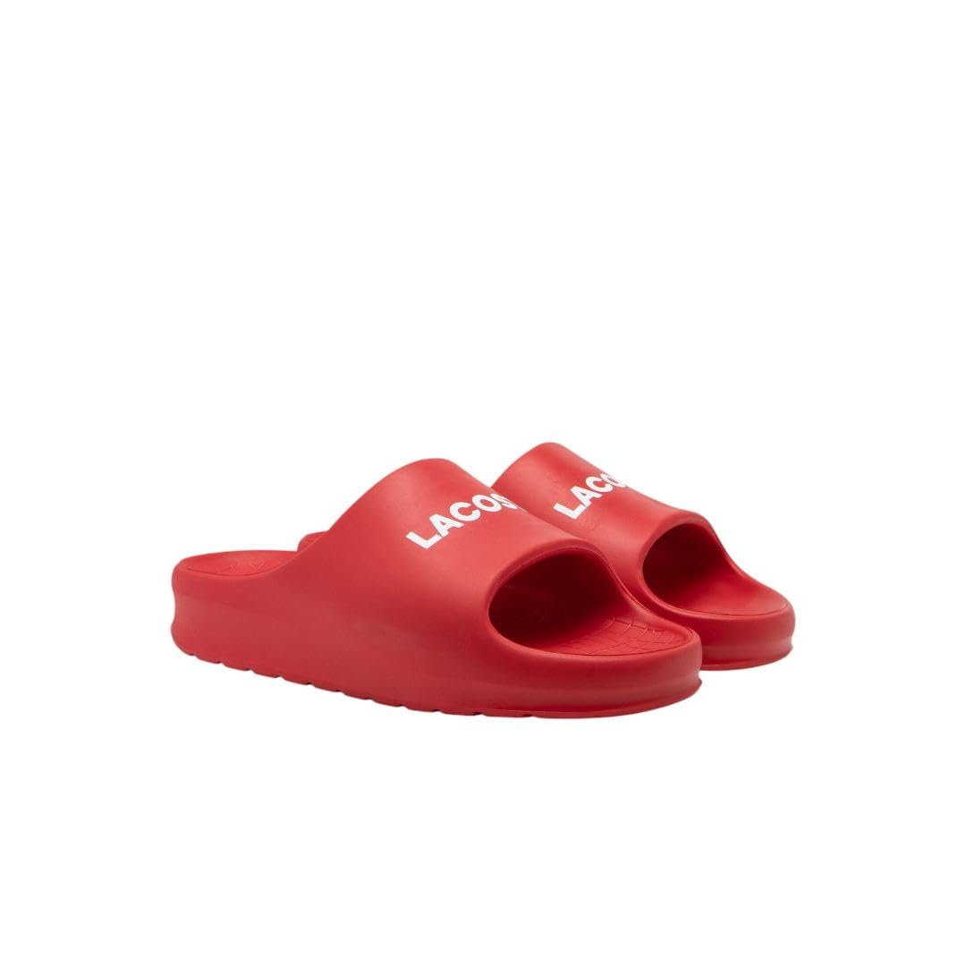Lacoste Men’s Serve Slide 2.0, Dark Green & White, 7