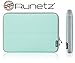 Runetz Laptop Sleeve 13 inch Neoprene MacBook Sleeve Case - Perfect Mac Sleeve Cover with Pocket for Your MacBook Pro 13 inch Sleeve and MacBook Air 13.3”, Laptop Bag 13 inch Display Size - Teal-Gray