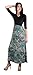 Peach Couture Womens Casual Summer Black Paisley Elastic Waist Maxi Long Dress