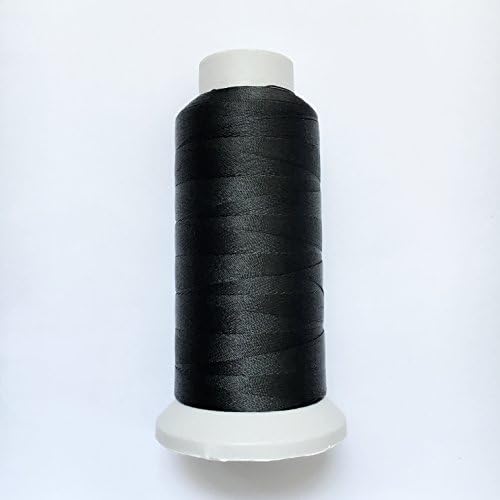 Eastern Fashional Life Heavy-Duty Size T70 #69 Bonded Nylon Sewing Thread - 1500 Yard Spool (Black-2PCS)