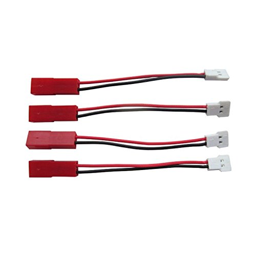 Qsmily 4Pcs Charger Switch Wiring JST to XH Plug Adapter Cable For Syma X5C X5C-1 UDI U818A MJX X400 RC Quadcopter