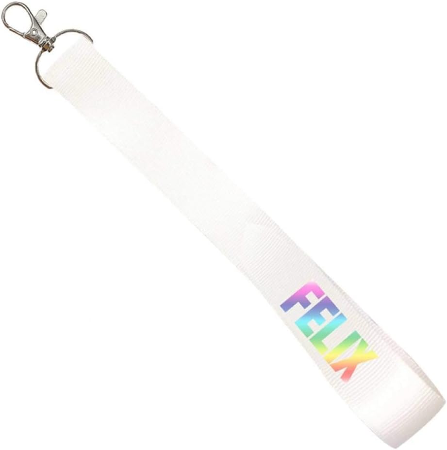 DCFVGB Keychain Stray Children Member Laser Name Strip Portrait Keyring Cute Phone Strap Keyring Ribbon Keyring