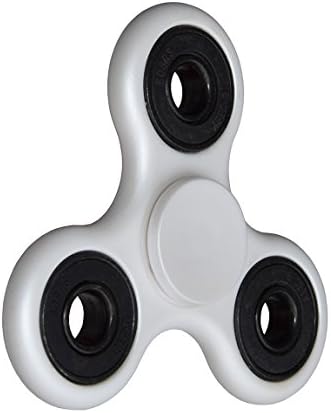 Fidget Spinner Toy Stress Reducer Portable Tri-Spinner Inner Peace Finger Toy Drop Test, Mute Bearing (White)