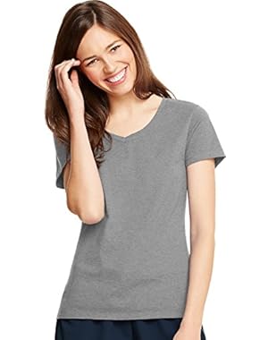 Hanes Women's X-Temp Scooped V-Neck Sporty T-Shirt