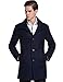 SSLR Men's Slim Fit Wool Pea Coat British Single Breasted Stylish Jacket