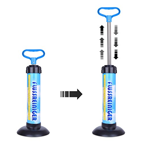 Samshow - Toilet Plunger Powerful Manual Multi Drain Plunger Suitable for Bathtubs,Toilets, Showers (Blue)