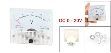 Gauge eDealMax 85C1 DC 0-20V rectángulo Analog Volt metro del panel - - Amazon.com