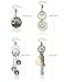 Hanpabum 4pairs Steampunk Drop Dangle Earrings For Women Men Vintage Punk Clockwork Hook Earrings Halloween Jewelry