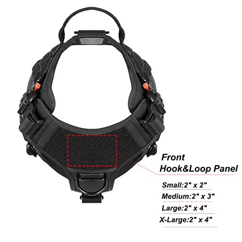 ICEFANG Tactical Dog Harness,XLarge Size, 2X Metal Buckle,Working Dog