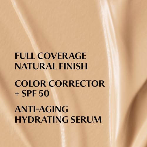 IT Cosmetics CC+ Cream - Natural Full Coverage Foundation With SPF 50+, Color Corrector & Anti-Aging Hydrating Serum, Hyaluronic Acid + Peptides, Lightweight Up To 24H Wear, All Skin Types- 1.08 fl oz