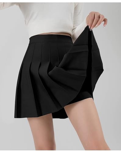 High Waisted Girls Black School Skirt GOLDSTITCH Women Girls High