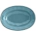 Rachael Ray Cucina Dinnerware 12-Inch Stoneware Oval Serving Bowl, Agave Blue