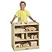 ECR4Kids Mobile Block Storage Cart, Small, Classroom Furniture, Natural