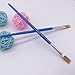 SUNKISTY Children's Art Paintbrushes, Little Painting Brushes with Plastic Handle for Kids Blue (Blue 50Pcs)
