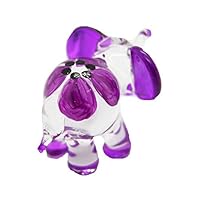 Hand Blown Art Glass,Purple Elephant Miniature Animals Collection, Dollhouse Miniatures, by Audomna Shop.