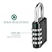 ORIA Combination Lock, 4 Digit Combination Padlock, 10000 Combinations for Home, Gate, Case, Toolbox, Gym, Sports, School and Employee Locker, Outdoor, Fence, Hasp and Storage (Black, Pack of 2)