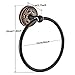 MANCEL Bathroom Towel Ring Oil rubbed Bronze for Kitchen Office Wall Mounted Brass Towel Holder