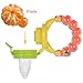 PChero Fresh Food Feeder Pacifier 2 Pack + 2pcs Pacifier Clips and 3pcs Free Food Grade Silicone Sucker, Infant Fruit Teething Toy - for Baby 3 Months and Up