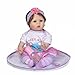 Dirance Lifelike Reborn Doll Soft Silicone Full Body Realistic Girl Playmate Doll Vinyl Reallike Handmade Newborn Baby Doll with Clothes 55cm, Kids Gift for Ages 3+ (Multicolor)