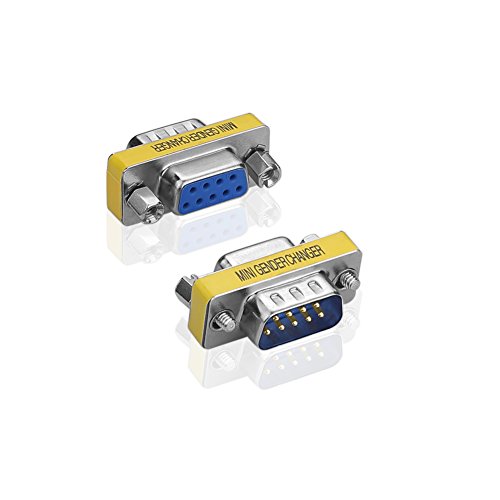 SIENOC 5 Packs 9 Pin RS-232 Serial DB9 Connector Male to Female Cable Gender Changer Coupler Adapter