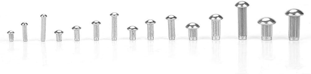 250pcs M2-M5 Stainless Steel Rivets Round Head Rivet Knurled Shank Rivet Nuts Solid Rivets Assortment Set - Image 4