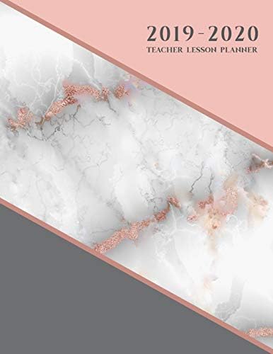 Teacher Lesson Planner: Weekly and Monthly Calendar Agenda | Academic Year - August Through July | Rose Gold Marble (Lesson Planning Organizers)