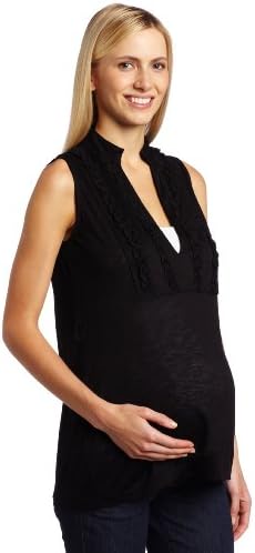NOM Women's Maternity Sleeveless Tuxedo top