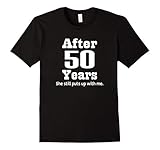 50th Anniversary T-shirt Funny Mens Party Photo Tee - Male XL - Black
