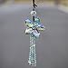 Qf Rainbow Crystals Flower Car Pendants Lucky Hanging Rearview Mirror Pendant Car Decor Ornament…