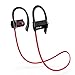 iClever Bluetooth Headphones with Silicone Earhook,IPX5 Sweat Proof, CVC 6.0 Noise Canceling, Secure Fit for Running, Exercise,Up to 7 Hours Playtime, Red