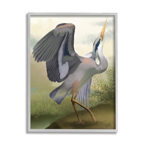 Stupell Industries Crane Dance Landscape Framed Giclee Art by Elizabeth Medley