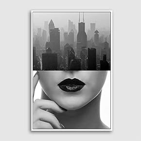 Framed Canvas Home Artwork Decoration Portrait Canvas Wall Art for Living Room, Bedroom - 16x24 inches