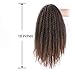 AISI HAIR Long Dreadlock Wig Marley Hair for Twists Wigs for Black Women Synthetic Fiber 16 Inch Black Mix Brown Color(1B/27#)