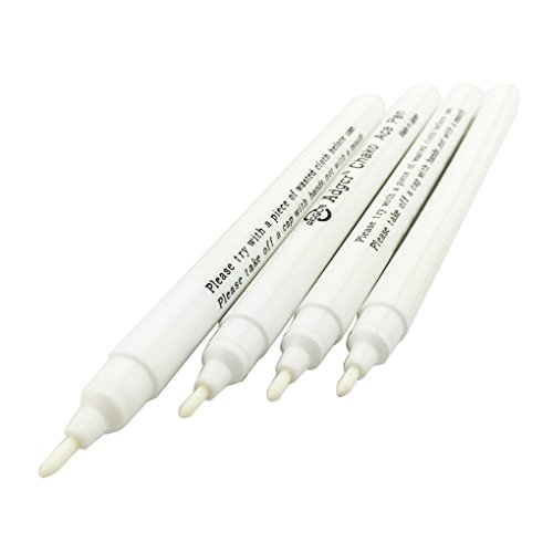 Air Erasable Fabric Marking Pen Disappearing Ink Makring Pen Fabric Marker Water Soluble Ink for Embroidery Cross Stitch Handicarft Needlework Quilting Tracing and Stitching, White Ink, Pack of 12 - Thumbnail 2