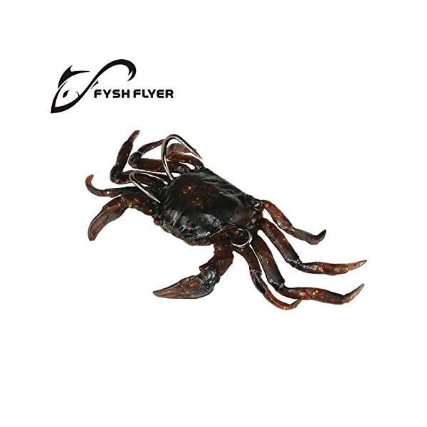 FyshFlyer-Monstar-3D-PVC-Crab-BaitBarbed-Hooks-11-Ounce-4-Inch-Fishing-Lures