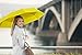 EEZ-Y Travel Umbrellas for Rain - Wind Resistant w/Open Close Button - Yellow