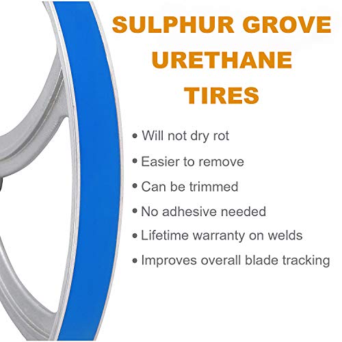 2 Pack Urethane Band Saw Tires, Be Applicable 1/2" Inch Wide by 9" Inch Diameter Band Saw Wheel Low Noise and Durability. (Wheel 1/2" Wide x 9" Dia, Blue) ... - Thumbnail 2
