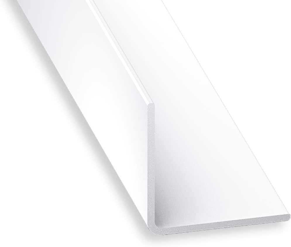 PVC Equal Angle White Corner Trim - 35mm x 1mm x 1m