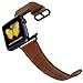 PEAK ZHANG Compatible with Apple Watch Band, 42mm 44mm M/L Men Women Top Grain Leather Strap for iWatch Series 5,4,3,2,1 (Caramel+Space Grey Clasp,42mm 44mm M/L)