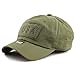 The Hat Depot Low Profile Tactical Operator with USA Flag Patch Buckle Cotton Cap (Olive)
