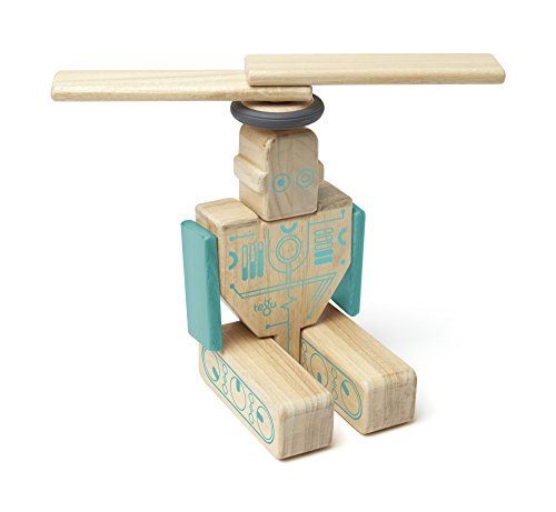 Tegu Magbot Magnetic Wooden Block Set
