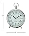 Deco 79 Stainless Steel Metal Decorative Clock Mantel Clock with Ring Top, Tabletop Clock 6