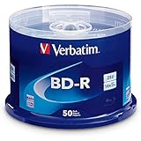 Verbatim BD-R 25GB 16X Blu-ray Recordable Media Disc - 50 Pack Spindle
